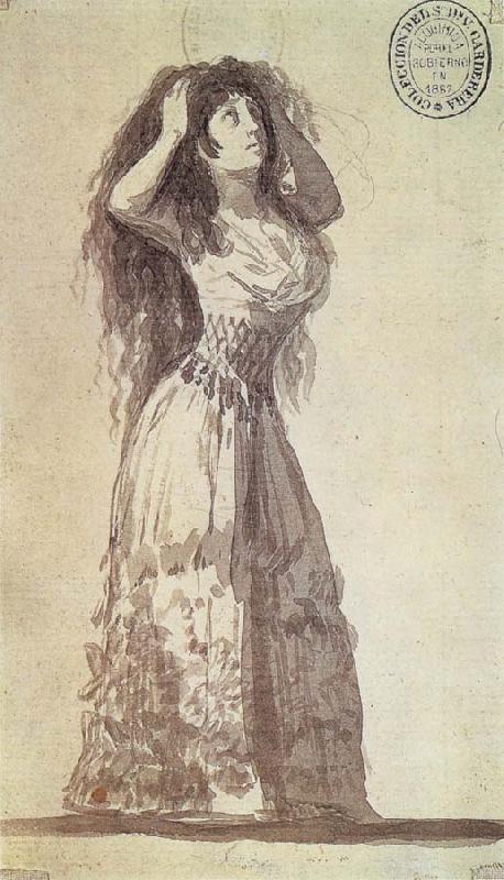 Francisco Goya The Duchess of Alba arranging her Hair oil painting picture